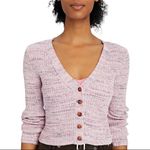 Intermix Kiera Marled Knit Cardigan in pink Size S Photo 4