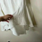 Intermix  Cameron White Bell Flutter Sleeve Zipper Back‎ Blouse Photo 3
