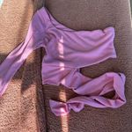 One Shoulder Summer Wrap Top Pink Size L Photo 2