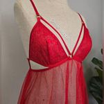 Victoria's Secret  Red Snake Lace Babydoll Photo 3