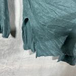 Tahari  Cardigan Small Teal 100% Linen Hooded Open Lightweight Tunic Photo 2