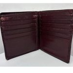 Vtg 1980s Leather Wallet Men Billfold 12 Credit Card Slots Cash Divider *read Brown Photo 1