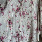 Love Shack Fancy 🤍✨ Merida Pink Floral Lace Button Down Blouse Photo 4