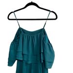 Amanda Uprichard Teal Ruffle Jumpsuit Photo 4