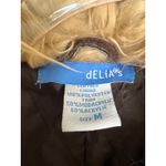 Y2K dELiA*s Suede Faux Fur Trim Jacket – Brown Shaggy Coat Size M (1990s/2000s) Tan Size M Photo 10