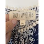 Sweet Wanderer  Size Small Boho Blue‎ And Cream Halter Top Photo 1