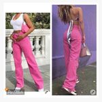 ZARA The Boogie Pants Pink Wide Leg Jeans Photo 1