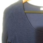White House | Black Market WHBM M Navy Knit Double Layer Tunic Top Photo 2
