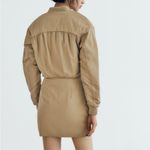 ZARA  Olive Bomber Dress Jacket Coat Size Small Photo 2