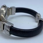 Studio time womens 32mm Quartz analog cuff bracelet watch silver tone 7” runs Photo 2