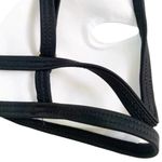 River Island Black Stripe Soft Triangle Bikini Top Strappy Back Size 12 NWT Photo 7