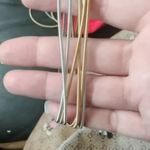 Boutique NEW 2 mm Gold Plated Stainless Steel 316L Stackable Guitar String Bracelets Photo 9