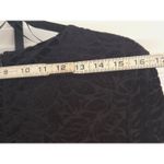 Adrienne Vittadini  Black Velvet Burnout Sheath Whimsigoth Size Med Bell Sleeves Photo 9