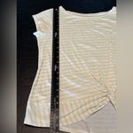 Loft Yellow and White Relaxed Tie Front T-Shirt Photo 10