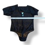 Anthropologie By  NWT Black Deep V-Neck Lace Bodysuit‎ Size 1X Boho, Indie Photo 2