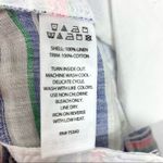 St. Tropez West Linen Stripe Shorts Blue Pink White Flat Front Pockets Size 10 Photo 4