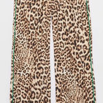 Aerie Real Soft Trouser Pajama / Lounge pants size large leopard & green stripe Photo 0
