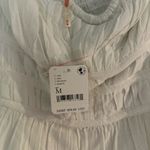 Free People NWT Chloe Long Puff Sleeve White Smocked Top M Photo 8