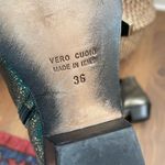 Lemare Italy Leather Ankle Cowboy Boots Metallic Green Gold 36 6 Photo 8