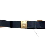Kate Spade  Black and Gold Leather Bow Belt Photo 1