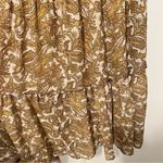 Moon River  Golden Cream High neck Long Sleeve Paisley Floral Print MIDI Dress XS Photo 4