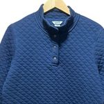 Duluth Trading Company Quilted Snap Pullover in Navy Blue Size Medium Photo 1