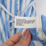 Ava & Viv  Striped Button Front Shirt Dress Belted Linen Blend Blue White 1X Photo 3