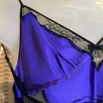 Victoria's Secret Purple Long Camisole Teddy Black Lace Trim Medium M Photo 10