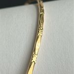 Women’s vintage dainty gold toned patterned‎ bangle bracelet one size Photo 4