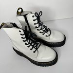 Dr. Martens  Jadon boots in white with black platform size 7 Photo 1