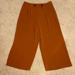 Topshop Culottes Wide Leg Cropped High Waist rust Brown Trousers US 10 Photo 1
