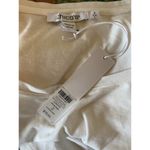 Chico's  size 2 white short sleeve top with textured sleeves NEW Photo 1