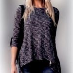 Grey Knit Marled Hacci Sidetail 3/4 Sleeve Size XXL Photo 7