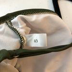 Womens Monokini One Piece Swimsuit Removable Cups Cutouts Lace Up Olive Green S Photo 2