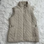 Weatherproof  Women Beige Quilted Sleeveless Vest Size Large Photo 2