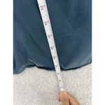 ZARA  Women's Dress Solid Teal Long Sleeve V Neck Size Medium Ruched Front Photo 8