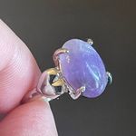 Purple amethyst gemstone S925 silver ring size 8.5 Photo 5