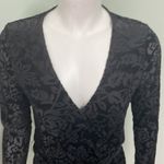 Saylor  Burnout Velvet Romper Black Anthro V-Neck XS Photo 4