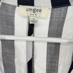 Umgee  Black White Striped single button Blazer L casual costume contemporary Photo 5