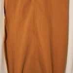 Tan Skirt with splits fringes button front midi Size XS Photo 3