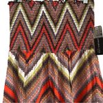 Soho Apparel NWT  Multicolor Chevron Print Maxi Dress Elasticized Bodice Photo 4