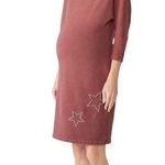 Monrow Star Sweatshirt Maternity Dress Pink Size undefined Photo 0