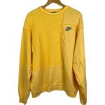 Nike 💛 Yellow Icon Clash Patchwork Crewneck Oversized Sweatshirt Photo 2