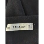 ZARA  Black Ruffle Short Sleeves Sweater Women's S Whimsical Preppy Dark Academia Photo 6