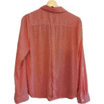 Outback Red  Women's‎ Redish Pink-Coral Polka Dot Blouse Size Medium Lightweight Photo 4
