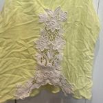 Lush Clothing Lush soft yellow top with open front lace women’s size S Photo 1