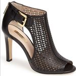 Louise et Cie - 'Olivia 2' Pump Black Leather Cutout Heels Perforated Size… Photo 0