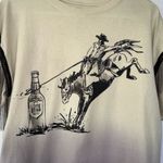 Buckle Cream and Black Lone Star Cowboy Oversized T-Shirt Size Small Western Photo 2