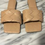 None Women’s Nude Square Toe Woven Sandals Size: 11 Photo 1