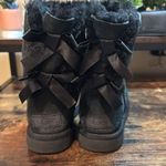 UGG  Bailey Bow Black Suede Boots size 6‎ Photo 1